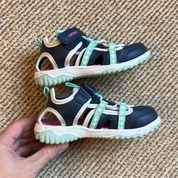 NWOT Carters toddler girl pink and blue and teal sandal sneakers size toddler 8 - Picture 5 of 5